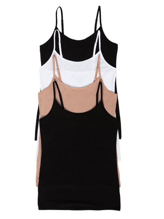 Felina Other - Felina Four Cotton Stretch Camisoles 4️⃣ pack adjustable straps black white tan